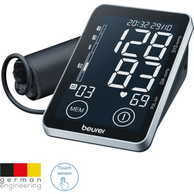 Afbeelding van Beurer BM 58 Bloeddrukmeter bovenarm Onregelmatige hartslag Risico indicator 2 Gebruikersgeheugen App: Healthmanager Pro XL touch display 5 Jaar garantie