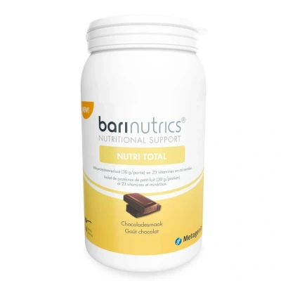 Afbeelding van Barinutrics Nutri Total Chocolate 14 Porties, 950 gram