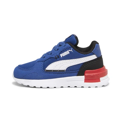 Afbeelding van Puma Graviton AC Unisex Sneakers laag voor kinderen, Maat: 19, Clyde royal white black Textiel/ synthetisch