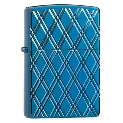 Afbeelding van Zippo Zak aansteker, metaal, hoog Pools blauw, één maat