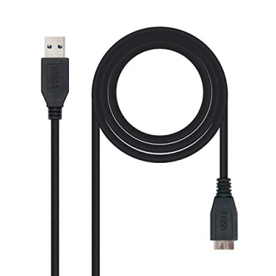 Afbeelding van USB 3.0 A to Micro B Cable NANOCABLE 10.01.110 BK Black