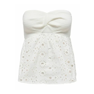 Afbeelding van ONLY Onlaurora Top, Dames, Maat: Small, Cloud dancer