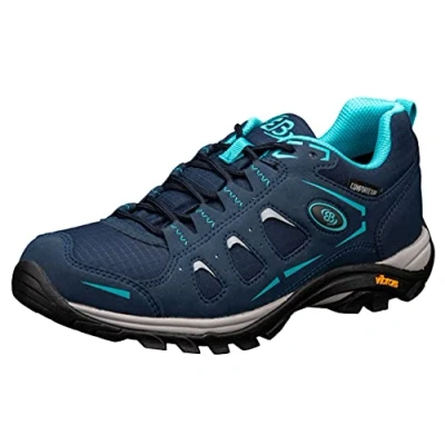 Afbeelding van Brütting Mount Frakes Low Dames Trail hardloopschoenen, Marineblauw/grijs/turquoise, 41 EU