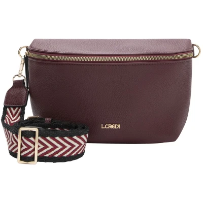 Afbeelding van L.CREDI schoudertas Oliana Crossbody Bag Wine wijnrood