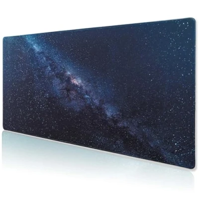 Afbeelding van DOBAOJIA muismat, 700 x 300 cm, XXL gaming bureauonderlegger, toetsenbord en desktopcomputer, overloopoppervlak antislip basis, de hemel