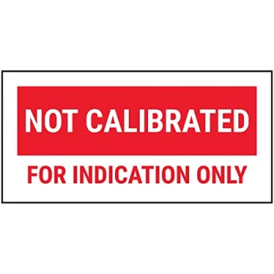 Afbeelding van VSafety niet gekalibreerd voor alleen aangegeven rode sticker 51x25mm (rol van 250)