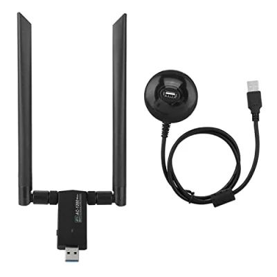 Afbeelding van draadloze netwerkkaart, USB 5.8G dual band wifi dongle adapter, RTL8812AU AC high gain kaart voor pc netwerkadapter
