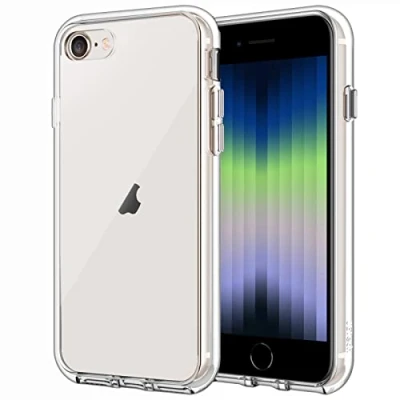 Afbeelding van JETech Hoesje voor iPhone SE 2022/2020 (3e/2e Generatie), 4,7 Inch, Anti Vergeling Schokbestendige Transparante Bumper Case, Antikras Doorzichtige Achterkant (Transparant)