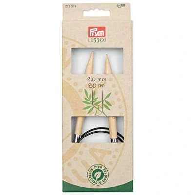 Afbeelding van Prym 1530 Bamboo (80 cm, 9,00 mm) Cirkelvormige breien naald 1 Stuk