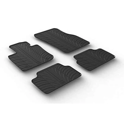 Afbeelding van Gledring Rubbermatten passend voor Mini F55 5 deurs 2014 (T profiel 4 delig + montageclips)