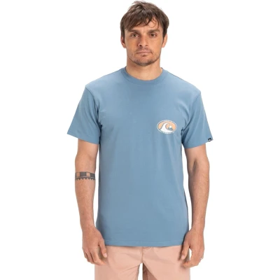 Afbeelding van Quiksilver Flower Chaos Tshirt print, Maat: Large, Blue
