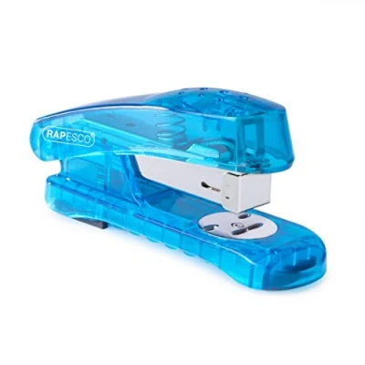Afbeelding van Rapesco 1393 Snapper Nietmachine, Capaciteit 20 Vellen, Blauw Transparant