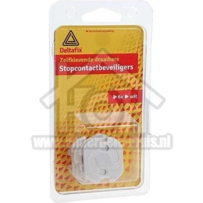 Afbeelding van Deltafix stopcontactbeveiliger zelfklevend wit 6 st.