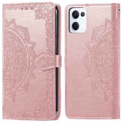 Afbeelding van imoshion Hoesje Geschikt voor Oppo Reno 13 Mandala Bookcase Rose Gold