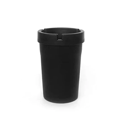 Afbeelding van auto asbak zwart 10 x 8 cm sigaret dovende accessoires