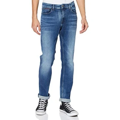Afbeelding van Tommy Hilfiger heren Scanton slim fit jeans met medium wassing in de kleur Indigo, maat: W38/L30