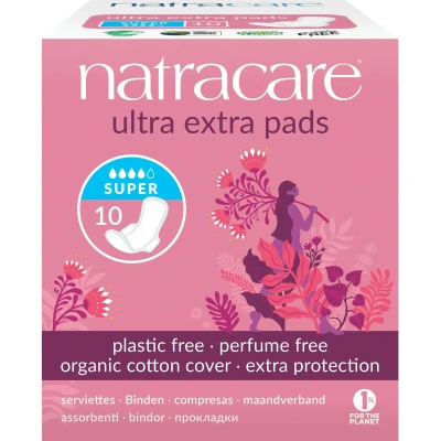 Afbeelding van 3x Natracare Maandverband Ultra Extra Super 10 stuks