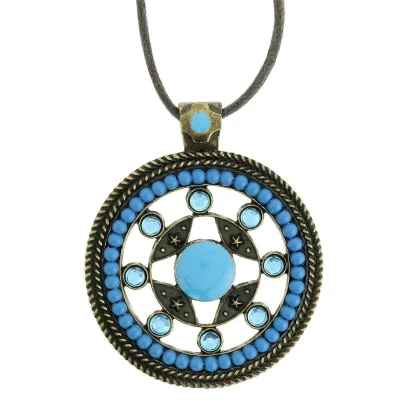 Afbeelding van Behave Ketting met vintage blauwe hanger
