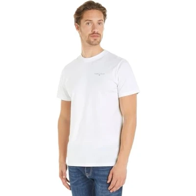 Afbeelding van Tommy Jeans SLIM Linear TEE Tshirt basic, Heren, Maat: 46, White