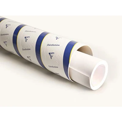 Afbeelding van Clairefontaine Ref 975166C Paint&#039;ON Multi Technique White Paper Roll (Single Roll) 1,3 m Breedte x 10 Lengte, 250 g/m² glad papier, zuurvrij, pH neutraal