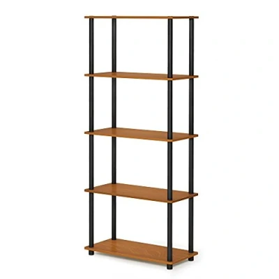 Afbeelding van Furinno Gereedschaploze planken, hout, licht kers/zwart, one size, 59,94 (B) x 145,8 (H) 29,46 (D) cm