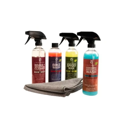 Afbeelding van SILCA Bike Spa Collection 4 delige wascyclus met vloeibare prestaties, ontvetter, reiniger, grafeen verrijkte was en waterloze fietsreiniger van SiO2 keramiek, biologisch afbreekbaar