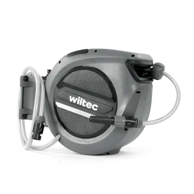 Afbeelding van XPOtool Slanghaspel, wandslanghaspel met automatisch oprolmechanisme en 20 m waterslang, tuinirrigatie