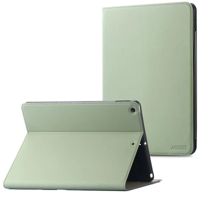 Afbeelding van Apple iPad 10.2 (2020) Hoes: Accezz Classic Tablet Case Bookcase Groen Siliconen En TPU (zacht) Hoezen