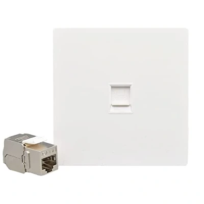 Afbeelding van 1 Poort CAT8 CAT7 RJ45 86 Type Wandpaneel CAT.7 LAN Voorplaat CAT.8 Netwerk Socket Keystone Ethernet kabel Netto Plug Shield (CAT7)