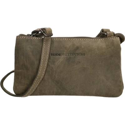 Afbeelding van Hide &amp; Stitches Idaho Voyage Schoudertas olijfgroen Damestas