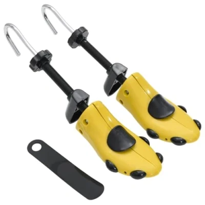 Afbeelding van vidaXL Schoenspanners met schoenlepel EU 41 46 kunststof geel