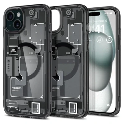 Afbeelding van Spigen Ultra Hybrid Zero One MagFit hoesje voor iPhone 15 Plus Grijs