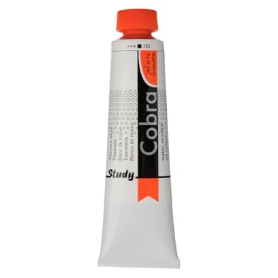 Afbeelding van Cobra Royal Talens Study Water Mengbare Olieverf 40 ml Titanium Wit