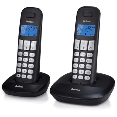 Afbeelding van Profoon PDX 1120 DECT telefoon met 2 handsets, zwart Black