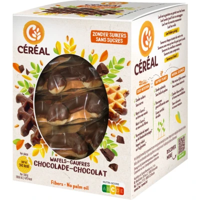 Afbeelding van 4x Céréal Wafels Chocolade 5 stuks