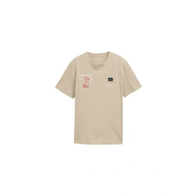 Afbeelding van TOM Tailor Tshirt print, Heren, Maat: Small, Cashew beige