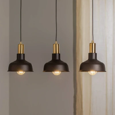Afbeelding van EMIBIG LIGHTING Hanglamp Gubo, 3 lamps, zwart