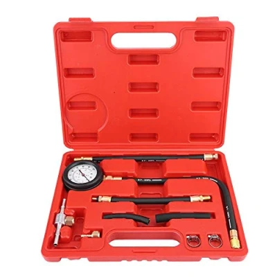 Afbeelding van Keenso TU 113 Brandstofdrukmeter, auto benzine 0 100 psi en 7 bar oliedrukmeter brandstofdrukmeter brandstof injectiepomp diagnosegereedschap met adapter accessoires drukmeter