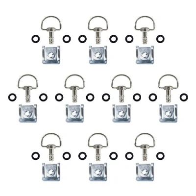 Afbeelding van Oldbones Motorfiets Quick Release D Ring Race Bevestigingsmiddelen 17mm Chroom Zilver (10 Pack)