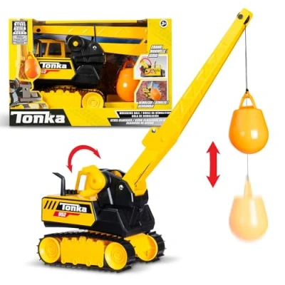 Afbeelding van Tonka Steel Sloopkogel, duurzame constructie van echt staal, geel sloopspeelgoed met realistische werking, vanaf 3 jaar, voor jongens en meisjes, ideaal kinderen peuters, Basic Fun