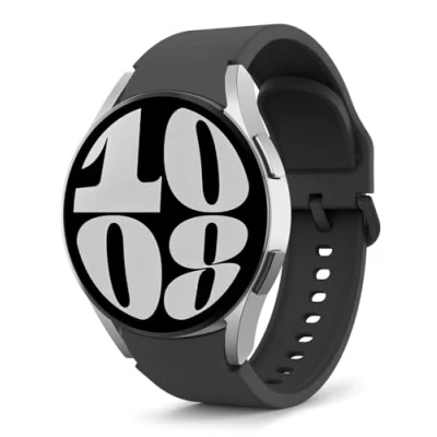Afbeelding van MoKo Horlogeband compatibel met Samsung Galaxy Watch 6/5/4 40 mm 44 mm/6 Classic 43 47 mm/Watch 5 Pro 45 4 42 46 mm, zachte siliconen vervangende sportband, zwart