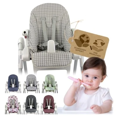 Afbeelding van Bambiniwelt Reservehoes, zitkussen, compatibel met Peg Perego Zero3 en Siesta DESIGN (grijze ruiten)