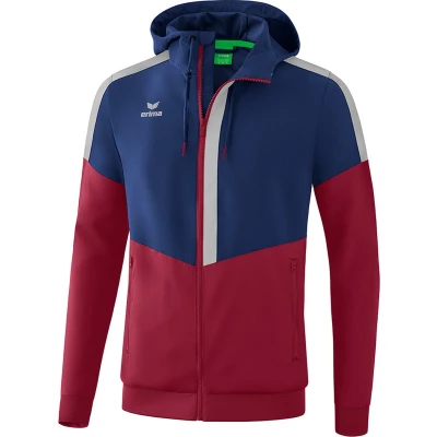 Afbeelding van Erima Squad trainingsjack met capuchon new navy/bordeaux/silver grey