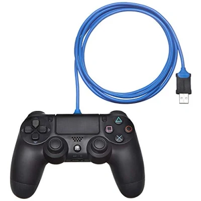 Afbeelding van Amazon Basics Laadkabel voor controller, de PlayStation 4, Micro USB naar Type A, 1,82 m, blauw