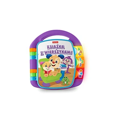 Afbeelding van Fisher Price het boek van lachen en leren, met kinderliedjes die kind aanmoedigen om de pagina&#039;s te draaien zingen, spelletjes kinderen 1 jaar, 6 + maanden, Poolse editie, FRC70