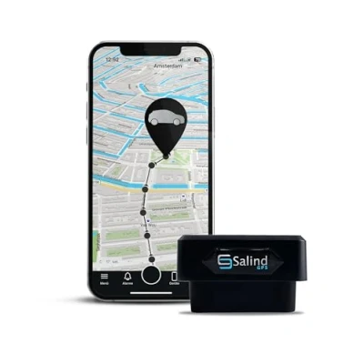 Afbeelding van SALIND GPS Tracker auto,voertuigen en vrachtwagens OBD2 stekker autovolgapparaat met locatie antidiefstalbeveiliging voor voertuigen online wereldwijde real time tracking app(voor IOS Android)