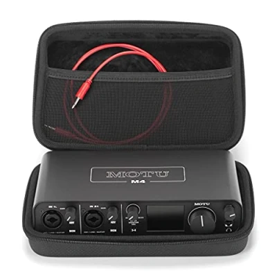 Afbeelding van Analog Cases GLIDE Case voor Motu M2 of M4 vergelijkbare audio interfaces, beschermhoes (transporttas van waterdicht synthetisch leer, met kabelcompartiment in het deksel), zwart