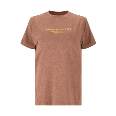 Afbeelding van Endurance Funktions Wange Melange Tshirt print, Dames, Maat: 38, Clove
