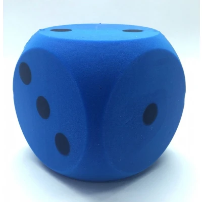 Afbeelding van Grote soft foam dobbelsteen blauw 16cm (Sinterklaas dobbelspel)