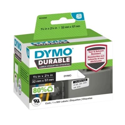 Afbeelding van Dymo Durable 2112289 Etiket Zwart op wit (32 mm x 57 mm)